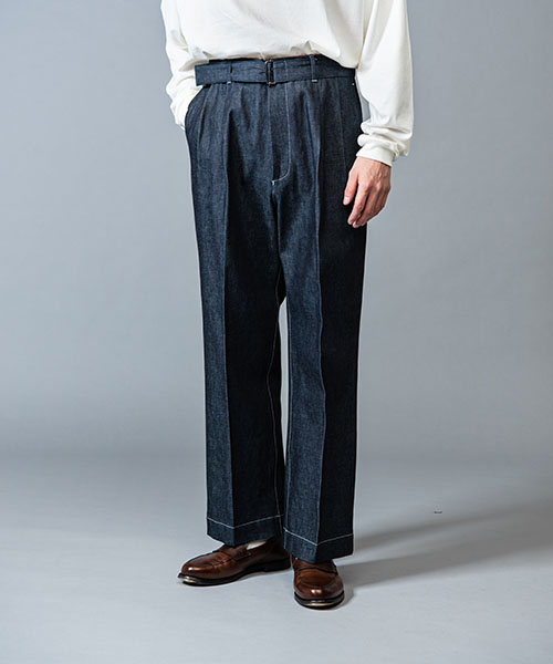 MR.OLIVE / 10oz ALL SEASON DENIM / BELTED WIDE STRAIGHT