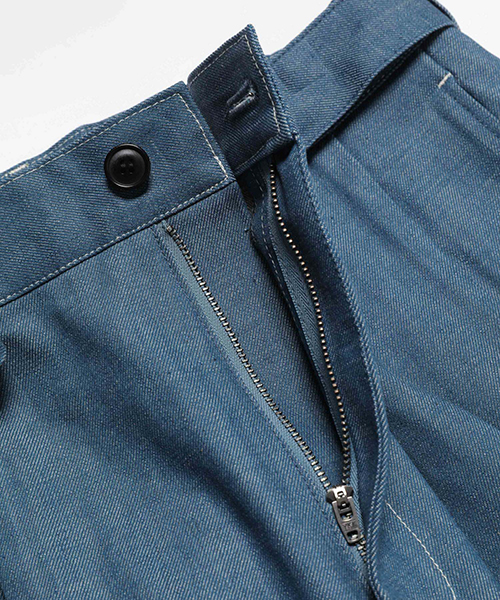 MR.OLIVE / 10oz ALL SEASON DENIM / BELTED WIDE STRAIGHT PANTS 