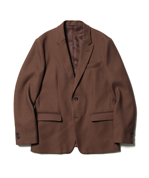 MR.OLIVE / RETRO POLYESTER TWILL / 2B SEMI PEAKED LAPEL JACKET 