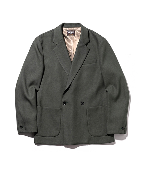 MR.OLIVE / RETRO POLYESTER TWILL / 2B DOUBLE BREASTED JACKET OUTER 