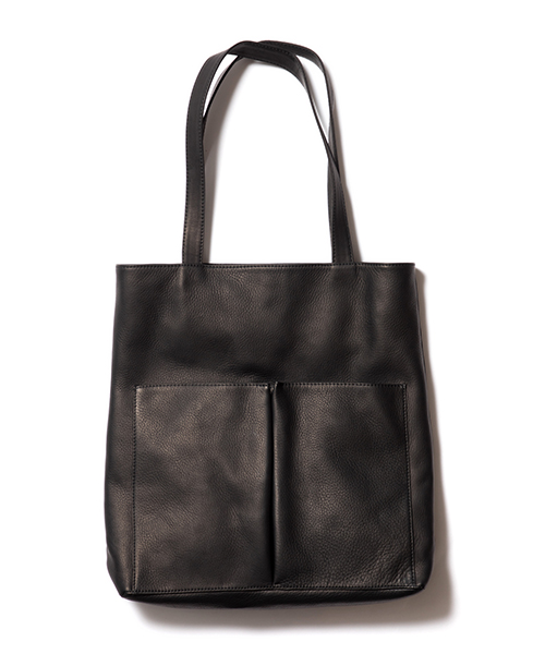 MR.OLIVE E.O.I / WATER PROOF WASHABLE LEATHER / GUSSET POCKET TOTE 