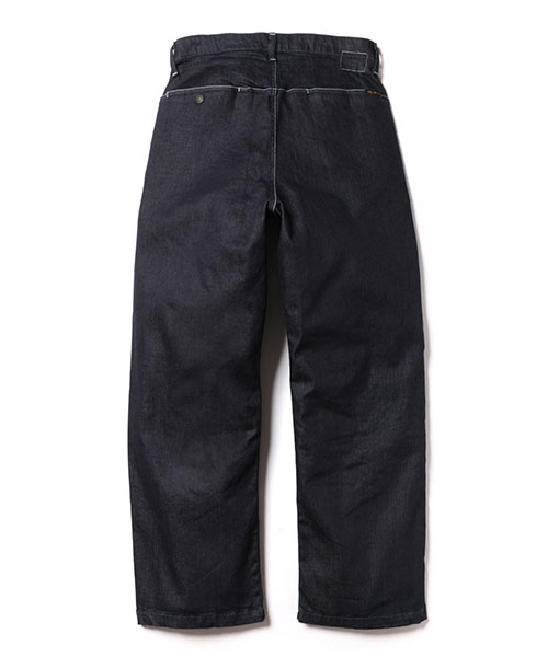 SUPER STRETCH DENIM / ONE WASH WIDE STRAIGHT PANTS BOTTOMS | MR 