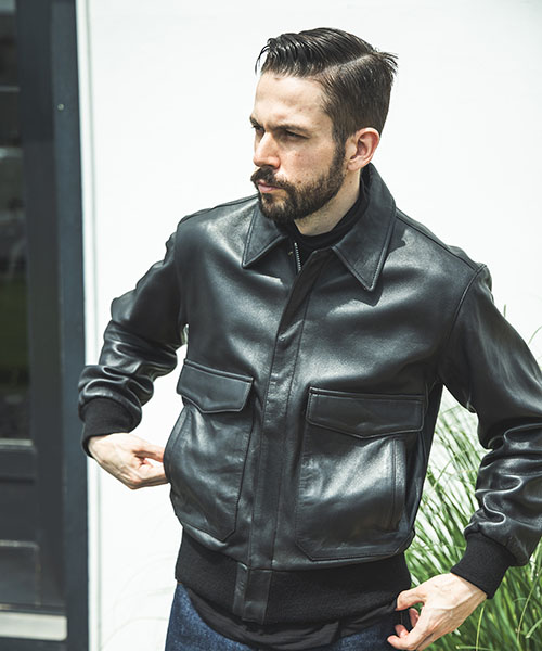 ANTIQUE HAIR SHEEP LEATHER / FLIGHT JACKET OUTER | MR.OLIVE