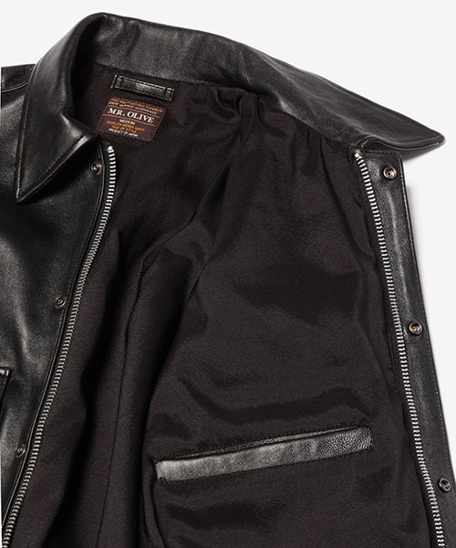 ANTIQUE HAIR SHEEP LEATHER / FLIGHT JACKET OUTER | MR.OLIVE ...