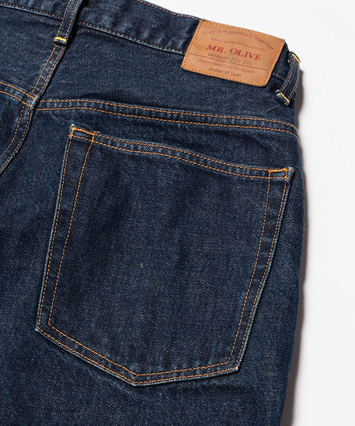 15oz OLD SELVAGE DENIM / USED RELAX TAPERED JEANS BOTTOMS | MR