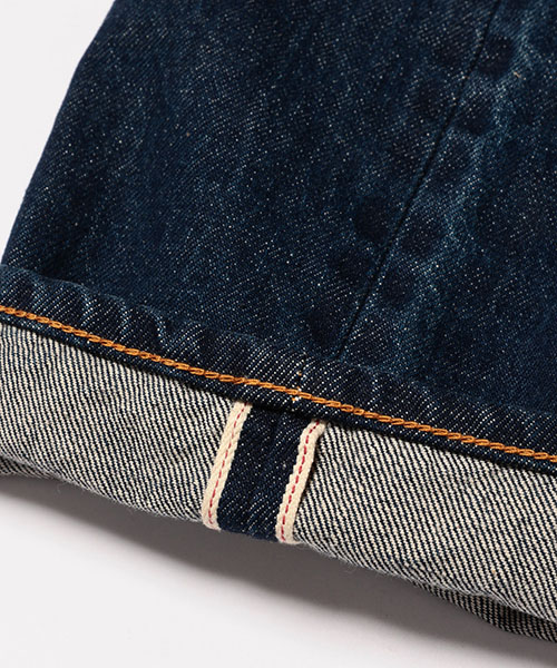15oz OLD SELVAGE DENIM / USED RELAX TAPERED JEANS BOTTOMS | MR