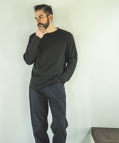 WOOL BLEND MILANO RIB / CREW NECK SHIRT CUT&KNIT | MR.OLIVE