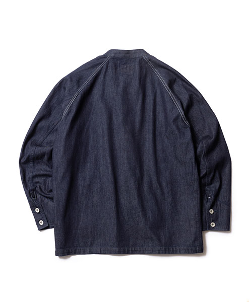 RINSE WASH 8oz DENIM / STAND COLLAR COVERALL JACKET OUTER