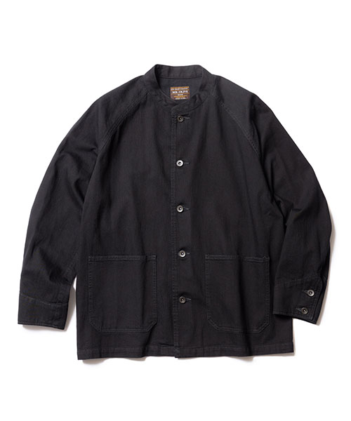 RINSE WASH 8oz DENIM / STAND COLLAR COVERALL JACKET OUTER