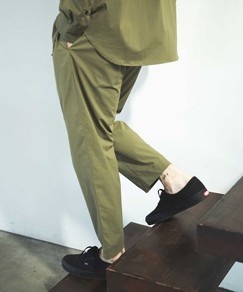F.C.R.B NYLON EASY LONG PANTS ミントグリー　M STRETCH WASHABLE NYLON / 2TACK TAPERED EASY PANTS BOTTOMS