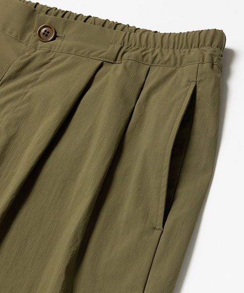 STRETCH WASHABLE NYLON / 2TACK TAPERED EASY PANTS BOTTOMS