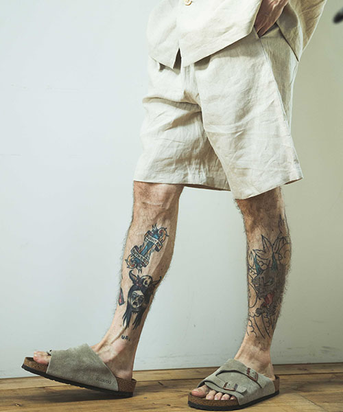 SILKY LINEN / RELAX EASY SHORTS BOTTOMS | MR.OLIVE（ミスター