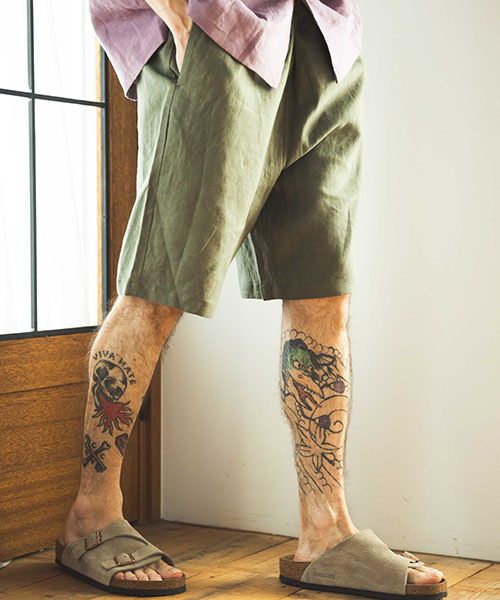 SILKY LINEN / RELAX EASY SHORTS BOTTOMS | MR.OLIVE（ミスター