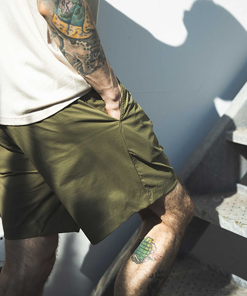 STRETCH WASHABLE NYLON / ONE TACK SHORTS BOTTOMS | MR.OLIVE