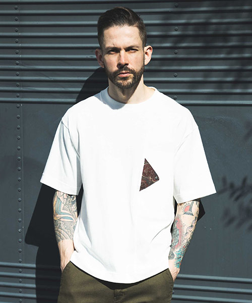 PAISLEY LINEN / CHEST POCKET T-SHIRT CUT&KNIT | MR.OLIVE