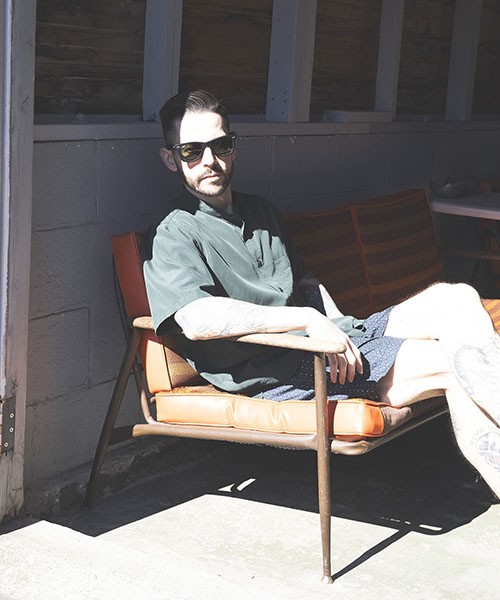 T/R POWDER CLOTH / BAND COLLAR S/S SHIRT SHIRTS | MR.OLIVE