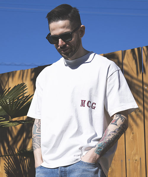 SULFUR DYES 12/1 EMERALD COTTON / PRINTED CREW T-SHIRT