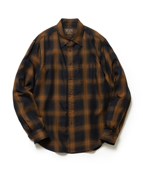 TENCEL OMBRE CHECK / REGULAR COLLAR SHIRT SHIRTS | MR.OLIVE（ミスターオリーブ）公式通販サイト