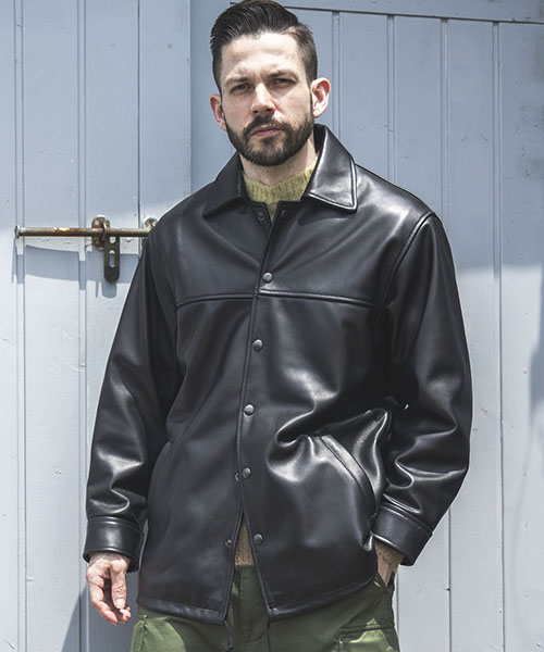 SKOOKUM COLLABORATION / LAMB LEATHER COACH JACKET OUTER |  MR.OLIVE（ミスターオリーブ）公式通販サイト