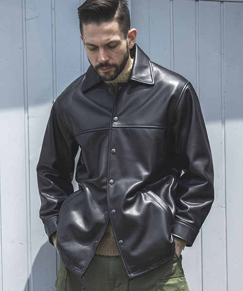 SKOOKUM COLLABORATION / LAMB LEATHER COACH JACKET OUTER |  MR.OLIVE（ミスターオリーブ）公式通販サイト