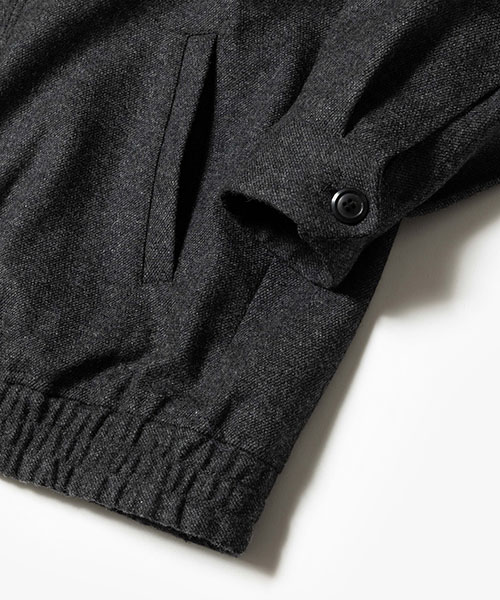 RECYCLING WOOL SOFT TWILL / TRACK JACKET OUTER | MR.OLIVE