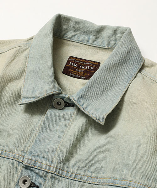 bomber　Jeanik コート　Mサイズ　オリーブ HAND CRAFT BLEACH DENIM / TYPE-1 G-JACKET OUTER | MR.OLIVE