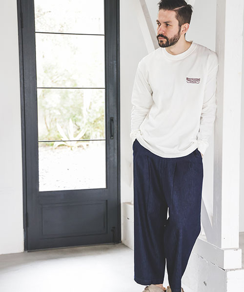 パンツ MAZZ double waist twin denim Lexington Double Belt Denim Pants – THE TOÉ