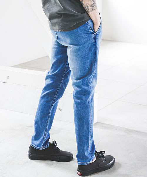 SUPER STRETCH DENIM / USED WASH SLIM PANTS BOTTOMS | MR