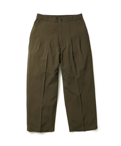 THICK &THIN YERN POLYESTER / 2TACK WIDE EASY PANTS BOTTOMS