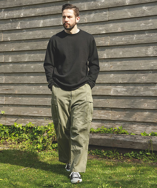 US NAVY HERRINGBONE / M-65 FIELD CARGO PANTS BOTTOMS | MR