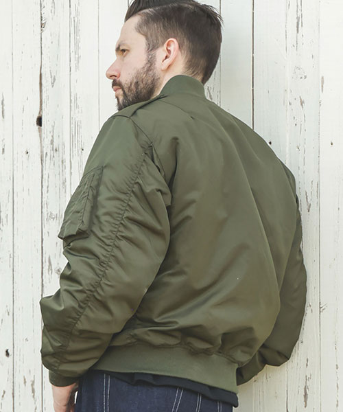 L-2 フライトジャケット オリーブ サイズ42 MILITARY NYLON / L-2 FLIGHT JACKET OUTER | MR.OLIVE