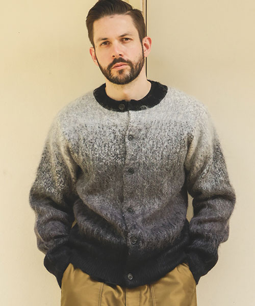 GRADATION MOHAIR KNIT / 6-BUTTON CARDIGAN CUT&KNIT | MR